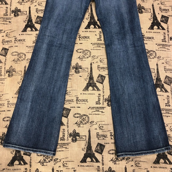 Switch USA Embroidered Bird Dark Wash Flare Bootcut Jean Size 27 - Picture 9 of 14